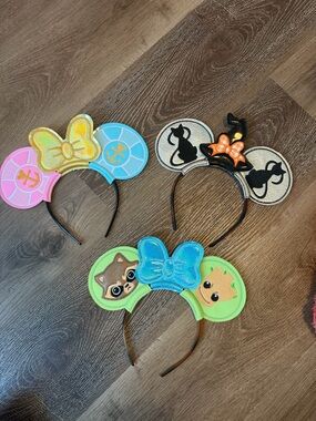 Colorful Character Ear Headbands - Set of 3